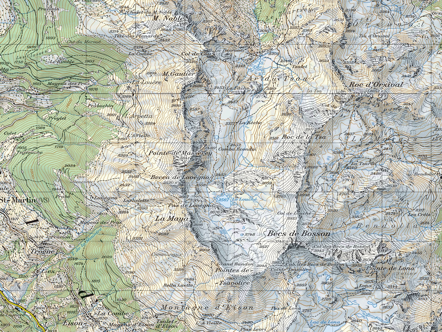 Vallon de Réchy (Becs de Bosson)